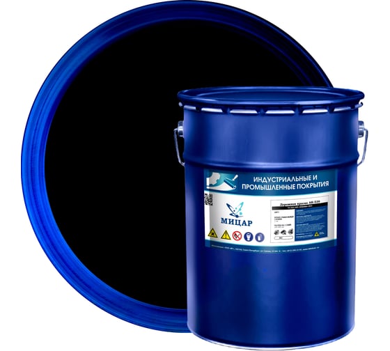 Изображение товара Краска для дорожной разметки Мицар АК-539 20 кг черная 976