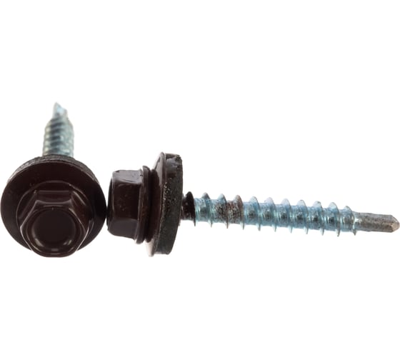 Изображение товара Кровельный саморез Госкреп 4,8х35 RAL 8017 коричневый шоколад 10 шт., подвес 2-0019140