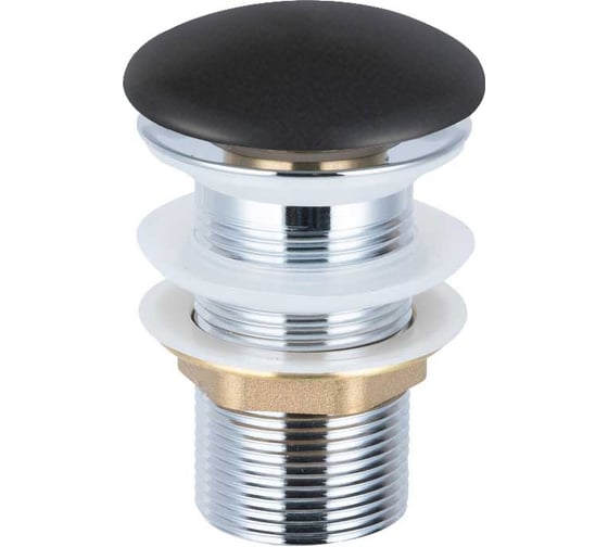 Изображение товара Донный клапан с керамической крышкой VINCEA черная мат. крышка, без перелива DBS0-216MB