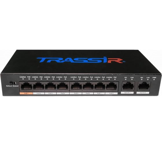 Изображение товара Коммутатор TRASSIR PoE Ethernet, TR-NS1010-96-8PoE v3 УТ-00028117