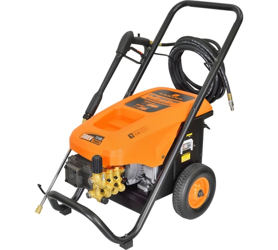 Изображение товара Мойка в/давл. CARVER  CW-7500 PRO 380В, 7.5 кВт, рег170-210 бар, латунь,самовсас, фрезы 4шт, колеса, 6ш/п 01.023.00012