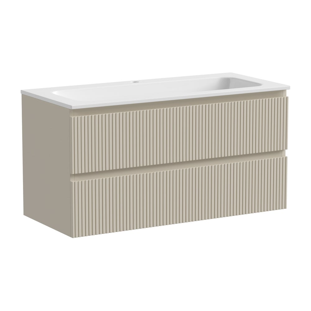 Изображение товара Подвесная тумба Sancos Snob T 995x445x500 бежевый с двумя ящиками