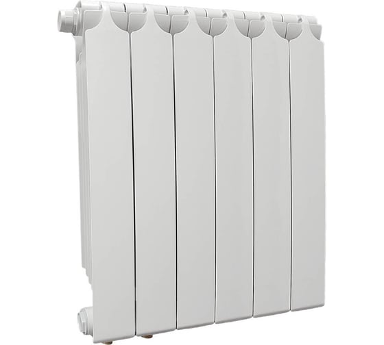 Изображение товара Биметаллический радиатор Теплоприбор, 6 секций, обогрев 11,4 м², БР1-500/06 НПЛ
