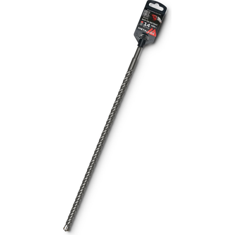 Бур по бетону SDS-plus 14x460/400 мм, Х-напайка, 4 спирали METALLICA Ultra 905548