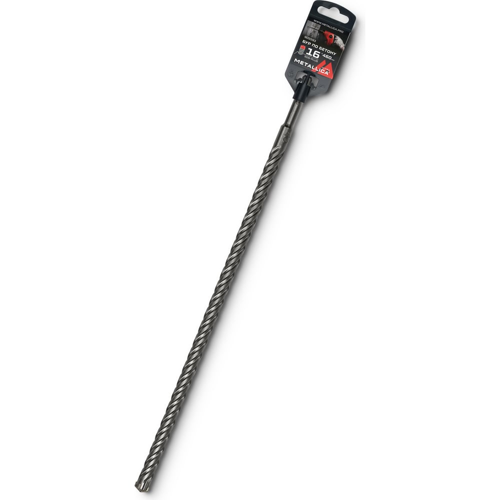 Бур по бетону SDS-plus 16x460/400 мм, Х-напайка, 4 спирали METALLICA Ultra 905593