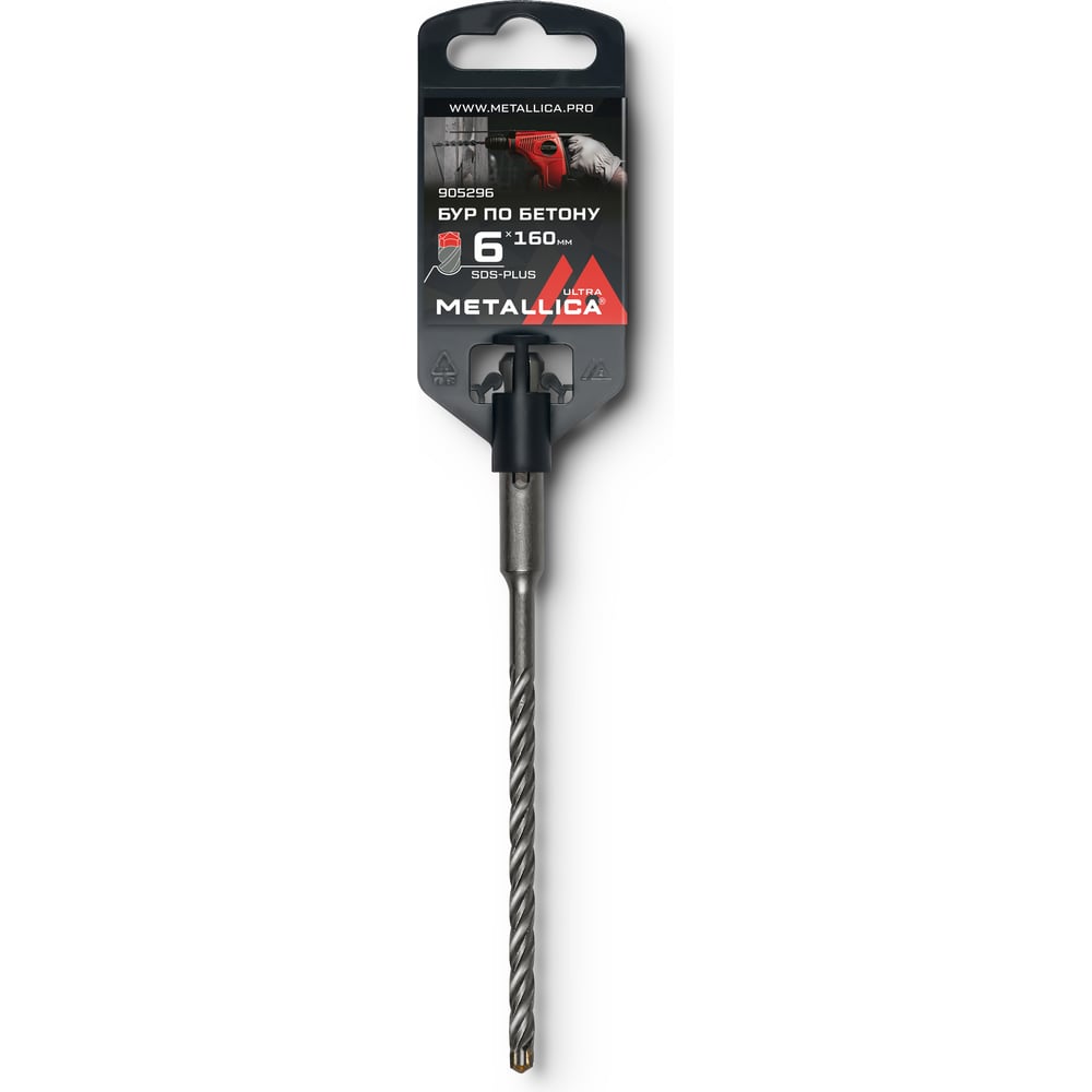 Изображение товара Бур SDS-plus METALLICA Ultra 6x160/100 мм, 4 спирали