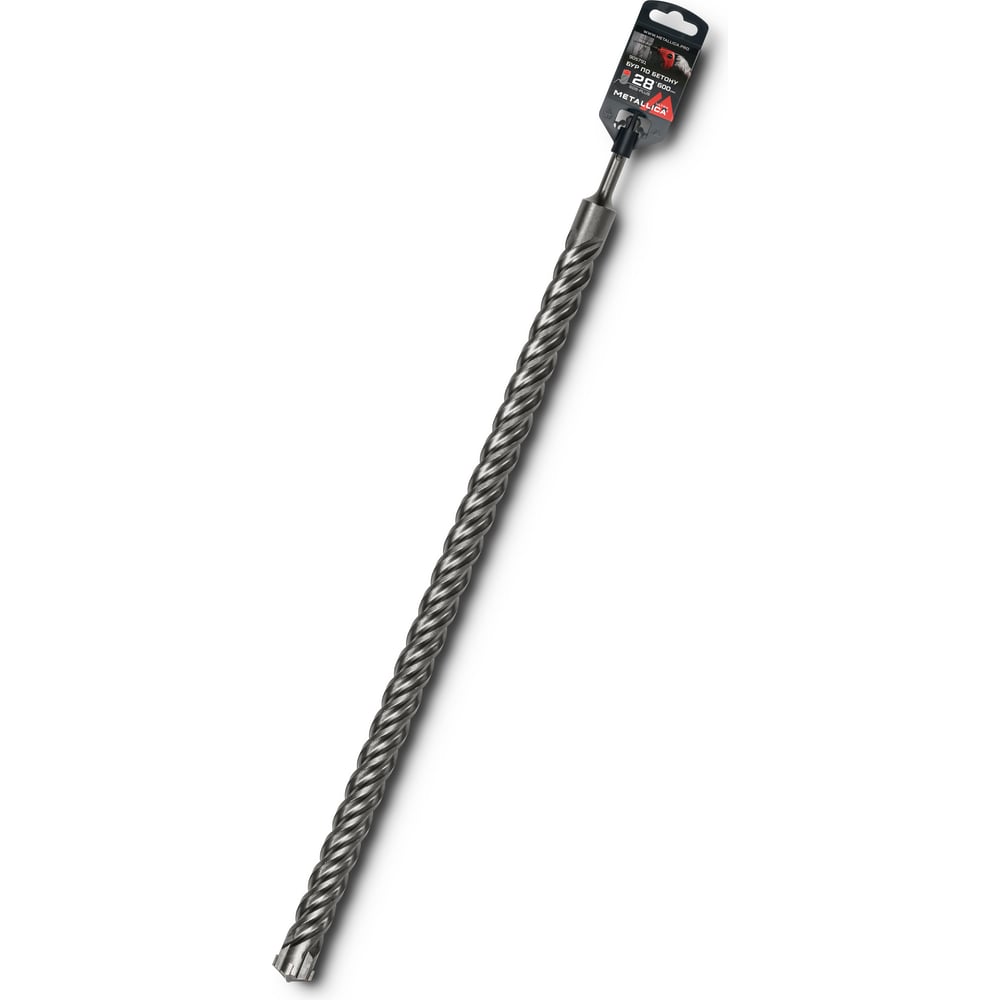 Изображение товара Бур по бетону SDS-plus 28x600/550 мм, Х-напайка, 4 спирали METALLICA Ultra 905791