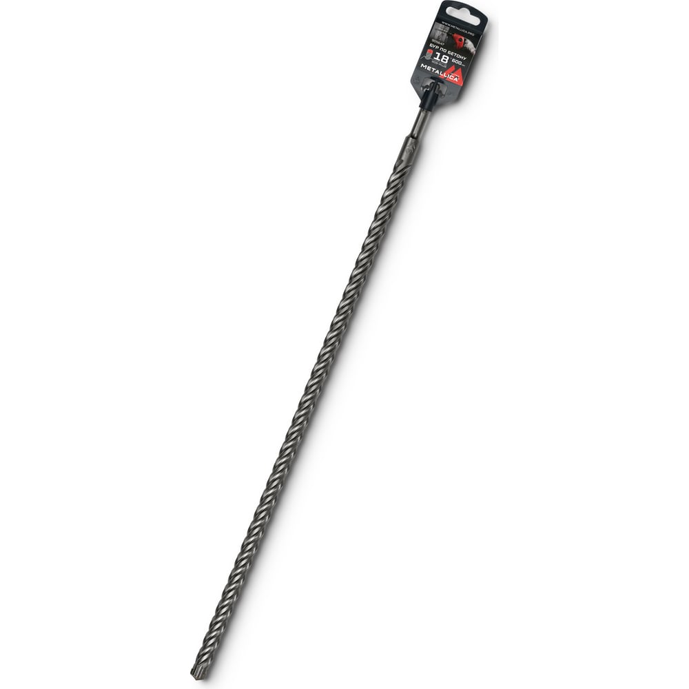 Бур по бетону SDS-plus 18x600/550 мм, Х-напайка, 4 спирали METALLICA Ultra 905647