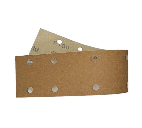 Изображение товара Шлифовальная полоска В312TV 70x420 мм, на липучке, 14 отверстий, золотистая, Р180 R2R 2020-17610