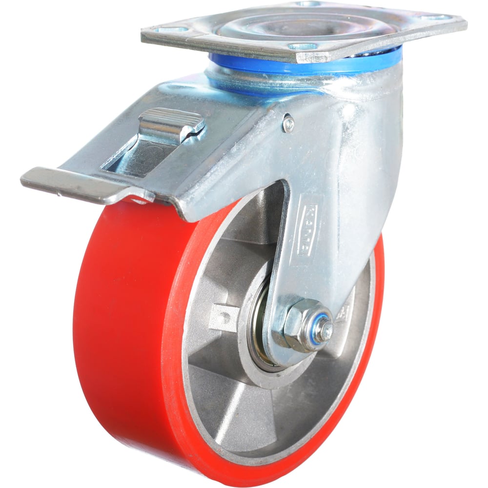 Изображение товара Поворотная колесная опора с тормозом KAMA 3802-ZOR-100-F18 промышленная