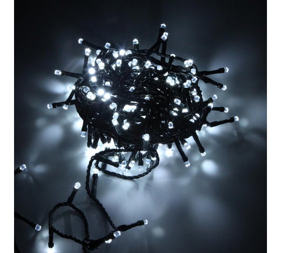 Изображение товара Гирлянда Нить SHLights 12 метров 120 светодиодов, белый, контроллер 8 режимов DC-ILD120-CW
