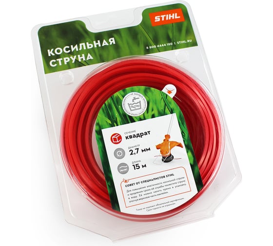 Изображение товара Косильная струна квадратного сечения 2.7 мм, 15 м Stihl 7028-871-0583