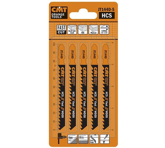Изображение товара Пилки лобзиковые дерево/черновой рез CMT JT144D-5