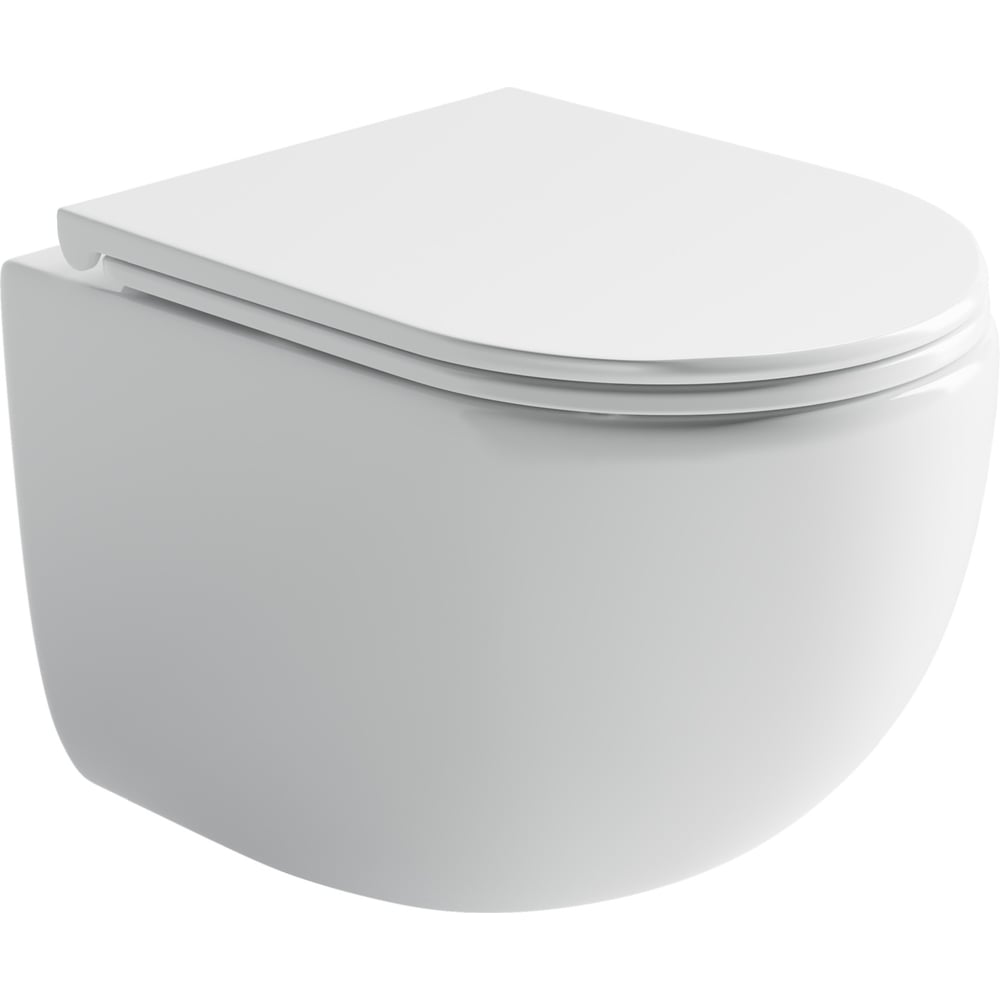 Изображение товара Подвесной унитаз Ceramicanova UP Rimless, смыв Торнадо, с крепежом для полностью скрытого монтажа, ультратонким сидением и крышкой с функцией плавного закрытия CN4007