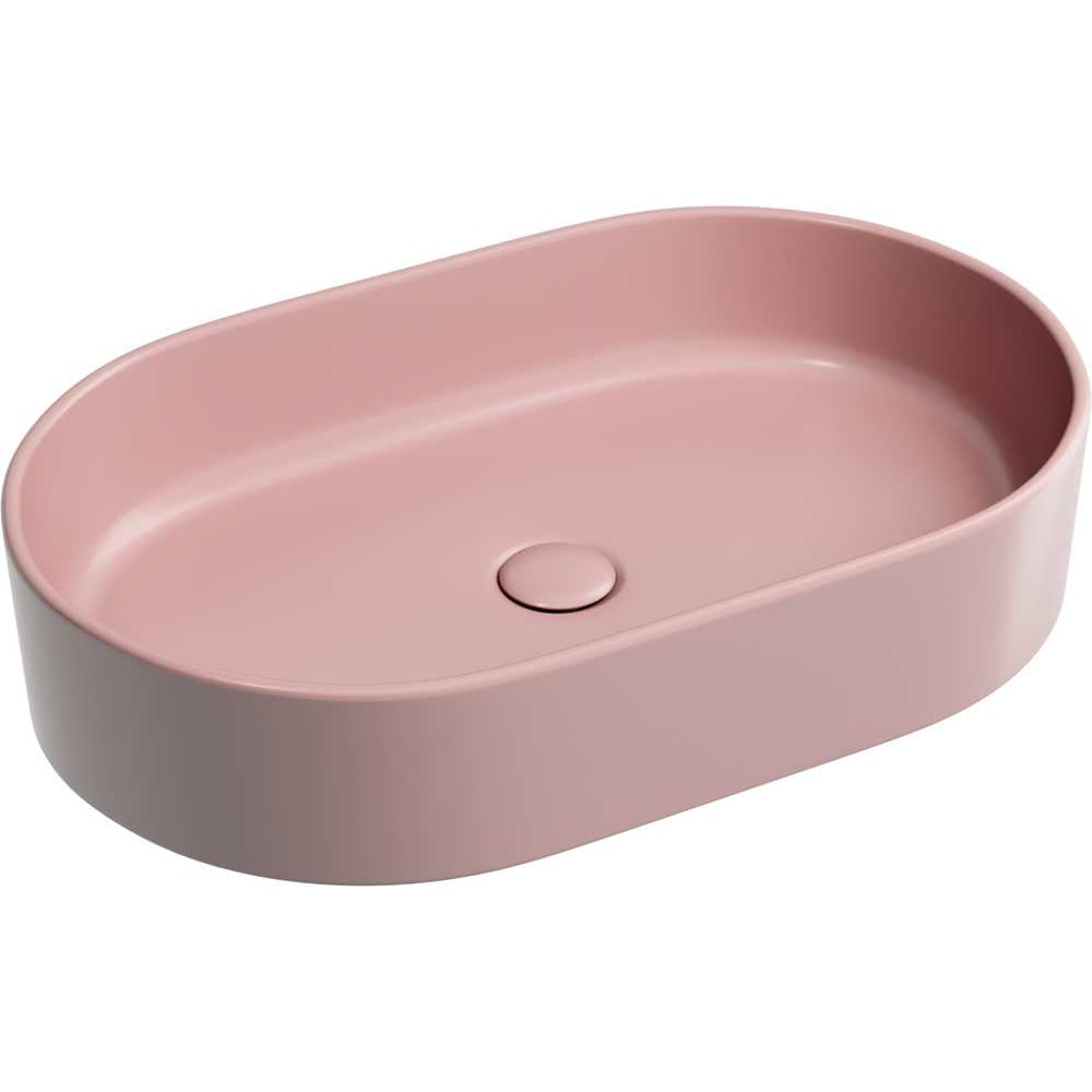 Изображение товара Умывальник-чаша накладная Ceramicanova Element овальная, цвет розовый матовый, 608х385х122 мм CN6048MP