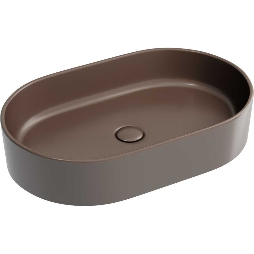 Изображение товара Умывальник-чаша накладная Ceramicanova Element темно-коричневый 608х385х122 мм