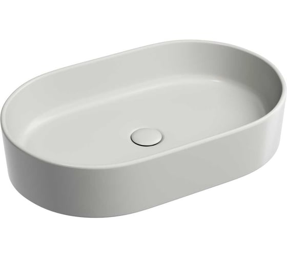 Изображение товара Умывальник-чаша накладная Ceramicanova Element овальная, цвет серый матовый, 608х385х122 мм CN6048MSG