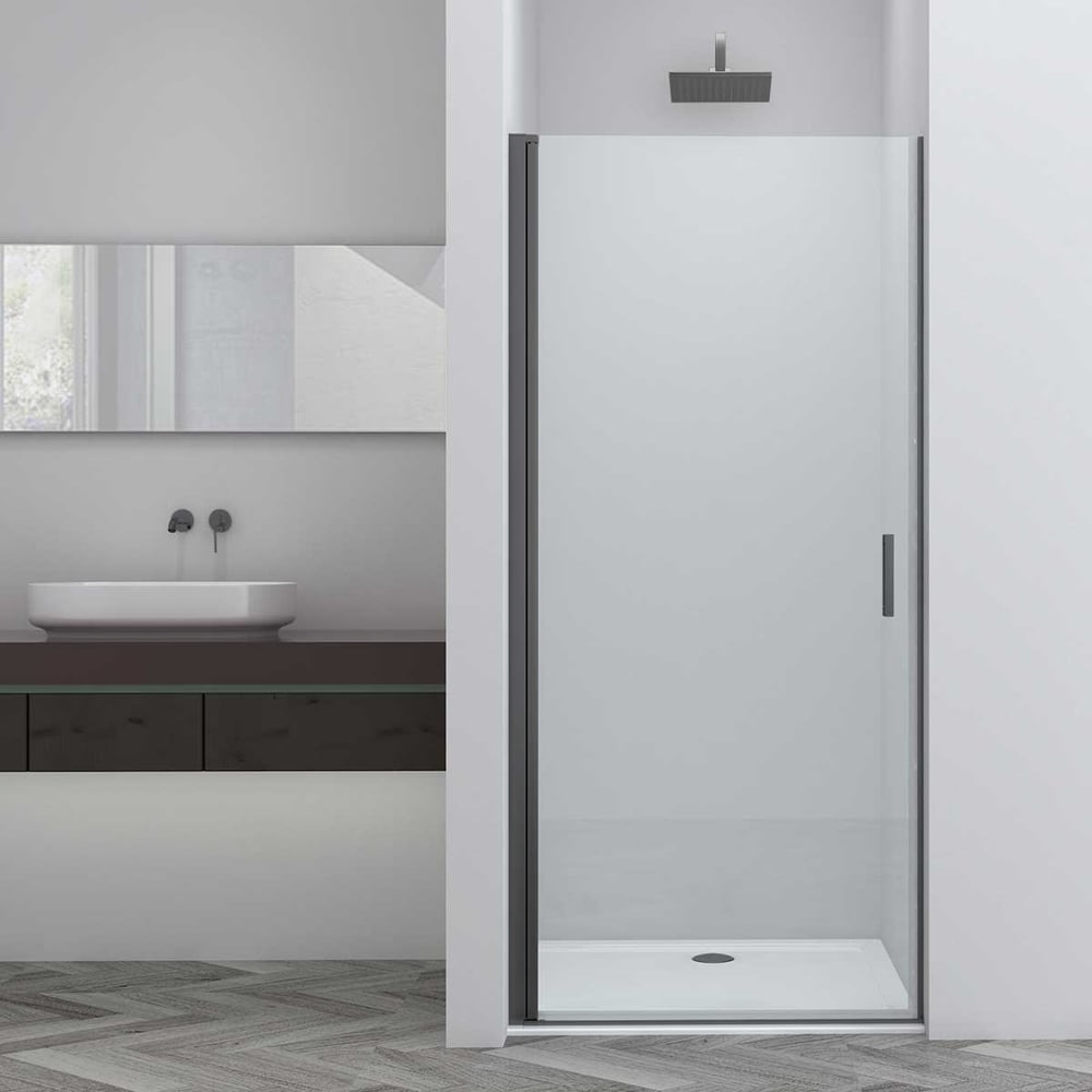 Изображение товара Душевая дверь VINCEA Alpha из стекла с вороненой сталью