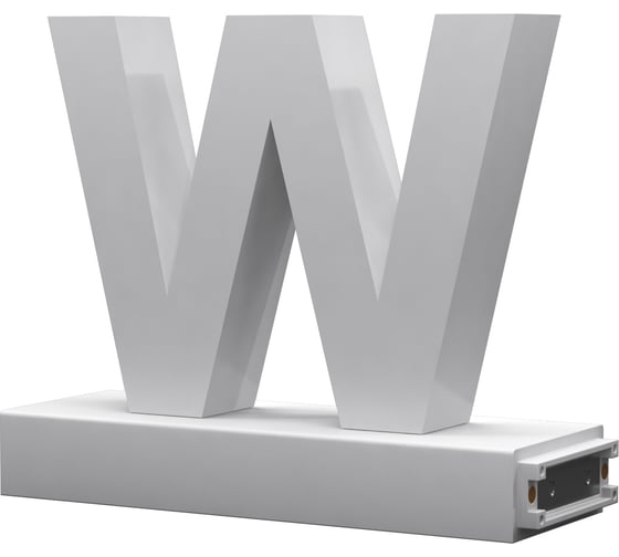 Изображение товара Светодиодная буква W ABCMIX магнитное соединение, 100 мм -W-100-magnetic