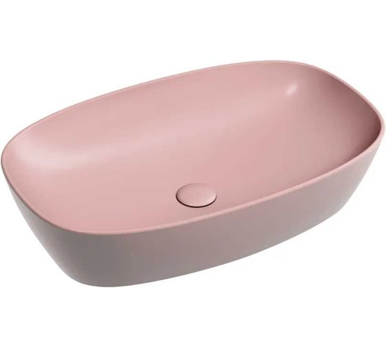 Изображение товара Умывальник-чаша накладная Ceramicanova Element овальная, цвет розовый матовый, 600х380х138 мм CN6049MP