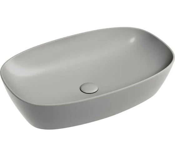 Изображение товара Умывальник-чаша накладная Ceramicanova Element овальная, цвет антрацит матовый, 600х380х138 мм CN6049MH