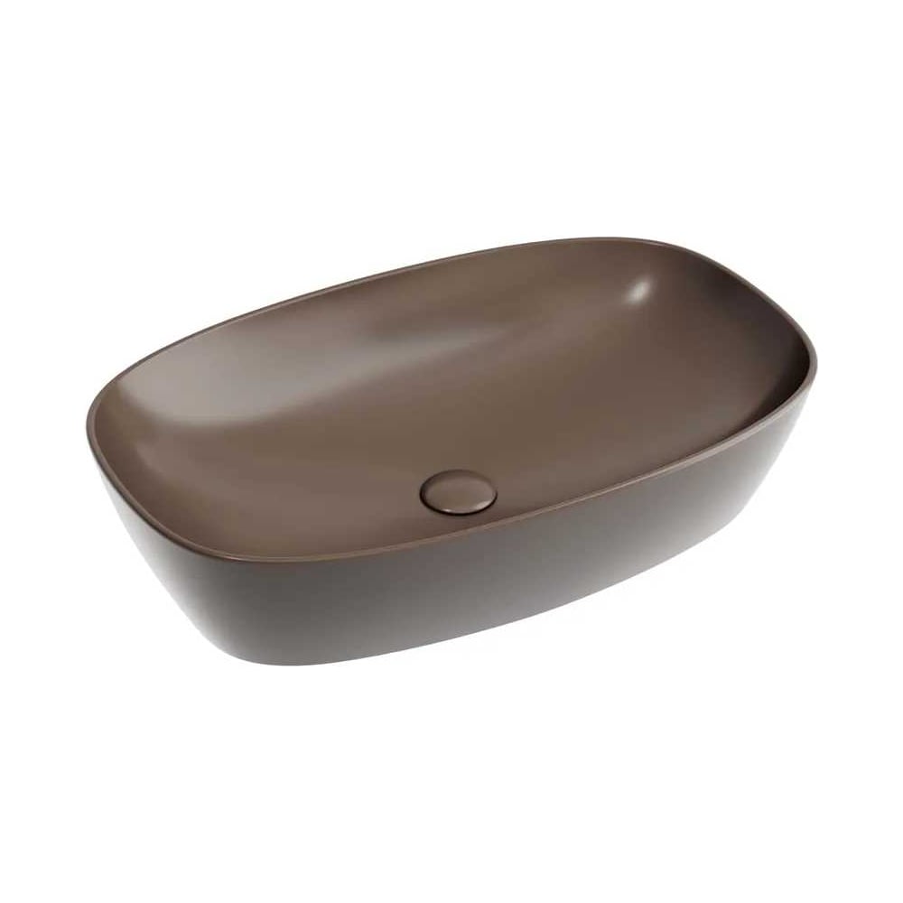 Изображение товара Умывальник-чаша накладная Ceramicanova Element овальная 600х380 мм темно-коричневый матовый