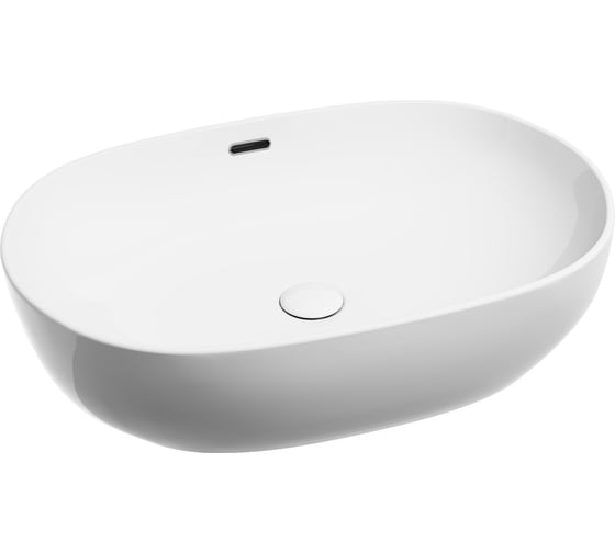 Изображение товара Умывальник-чаша накладная Ceramicanova Element овальная, со сливом переливом, 610х420х155 мм CN6064