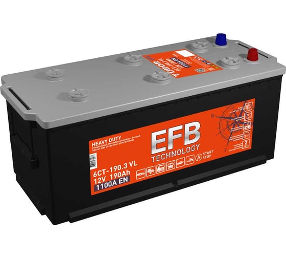 Изображение товара Аккумулятор TITAN EFB 6СТ-190.3 VL 4607008886863