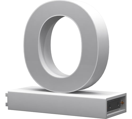 Изображение товара Светодиодная буква О ABCMIX магнитное соединение, 100 мм -О-100-magnetic