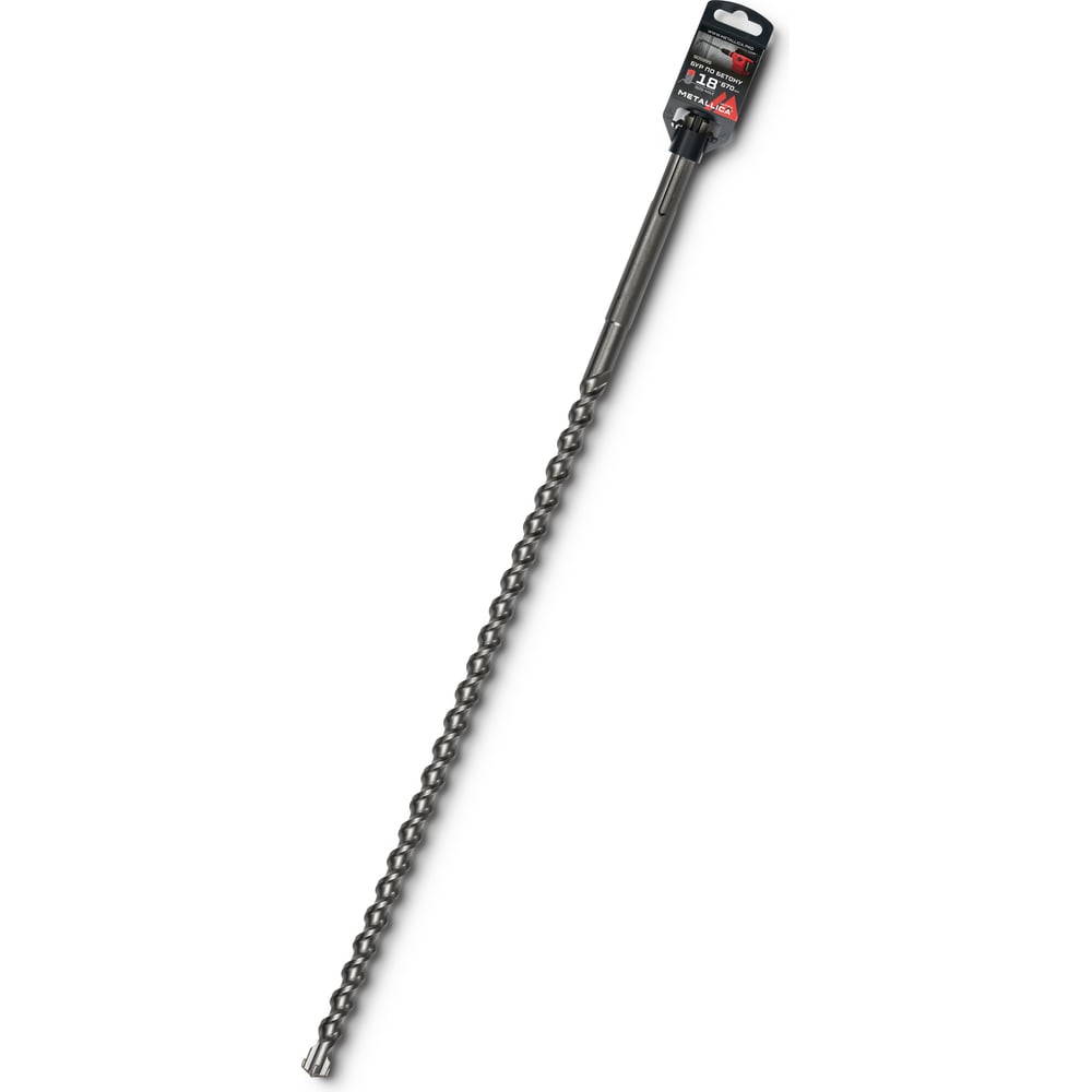 Бур по бетону SDS-max 18x670/530 мм, Х-напайка, 2 спирали METALLICA Ultra 905999