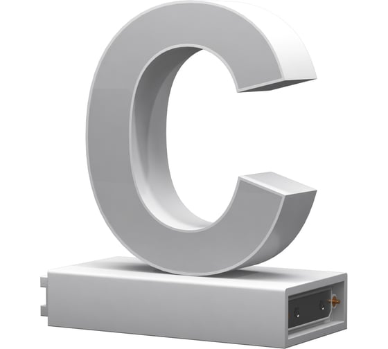 Изображение товара Светодиодная буква С ABCMIX магнитное соединение, 100 мм -С-100-magnetic