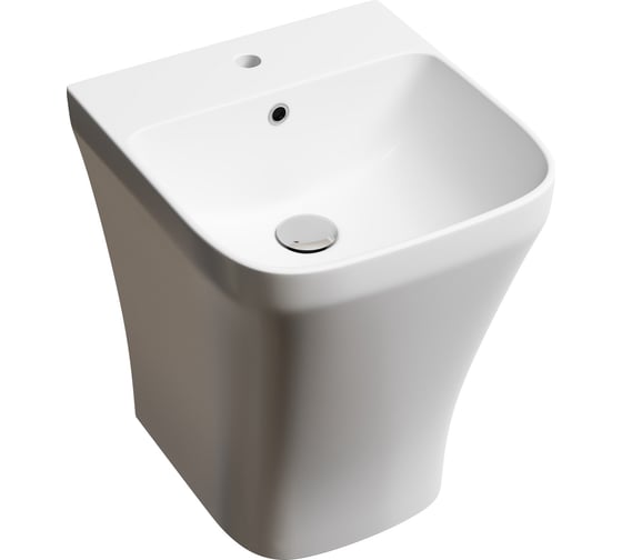 Изображение товара Раковина моноблок подвесная Ceramicanova DION с отверстием под смеситель, со сливом переливом CN6067