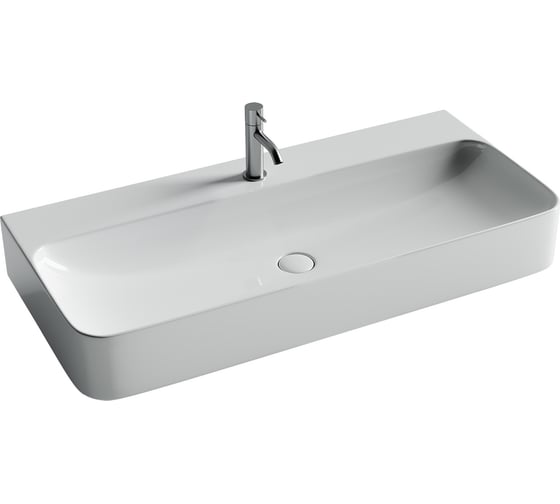 Изображение товара Умывальник Ceramicanova AURA с 1 отверстием для смесителя, без перелива 1000_470_135мм CN2007