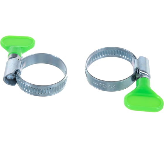 Изображение товара Обжимной хомут с бабочкой Госкреп оцинкованный, 20-32 мм, 2 шт. 11-0011650