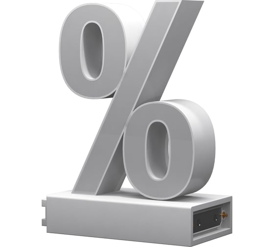 Изображение товара Светодиодный символ % ABCMIX магнитное соединение, 100 мм -%-100-magnetic