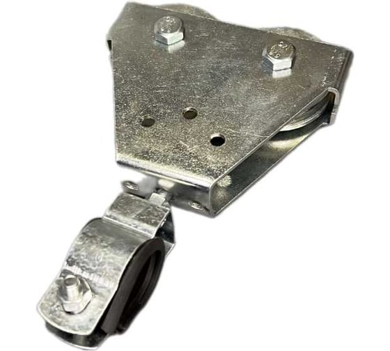 Изображение товара Оцинкованный подвес IMPERA для кабеля ПК2-50-8 (кабель диаметром до 25 мм., тросик диаметром до 8 мм., 2 ролика с подшипниками диаметром 50 мм.) 700021