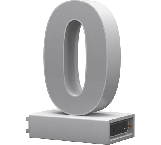 Изображение товара Светодиодная цифра 0 ABCMIX магнитное соединение, 100 мм -0-100-magnetic