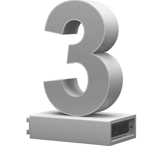 Изображение товара Светодиодная цифра 3 ABCMIX магнитное соединение, 100 мм -3-100-magnetic