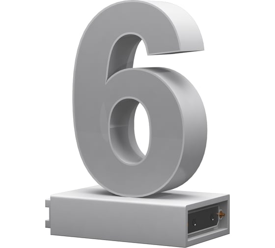 Изображение товара Светодиодная цифра 6 ABCMIX магнитное соединение, 100 мм -6-100-magnetic