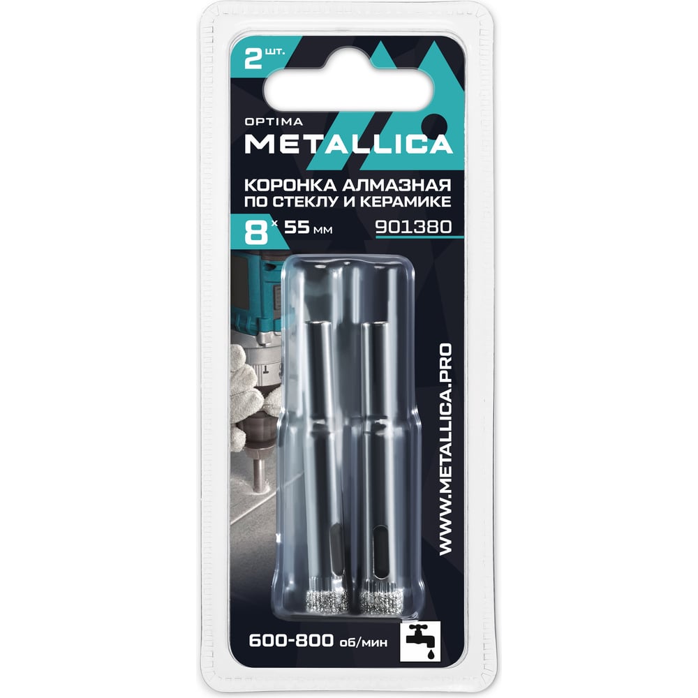 Изображение товара Коронки METALLICA Optima 901380 8 мм для стекла/плитки