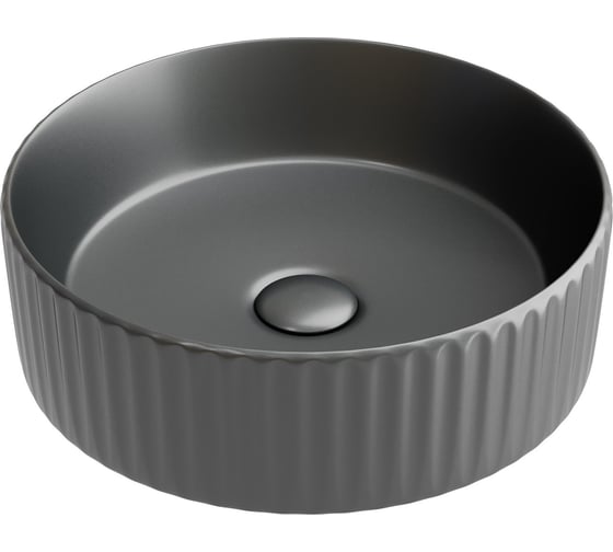 Изображение товара Накладная чаша умывальник Ceramicanova Element круглая (цвет темный антрацит матовый) 360_360_115мм CN6057MDH