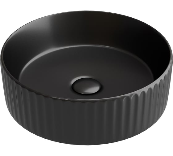 Изображение товара Накладная чаша умывальник Ceramicanova Element круглая (цвет черный матовый) 360_360_115мм CN6057MB