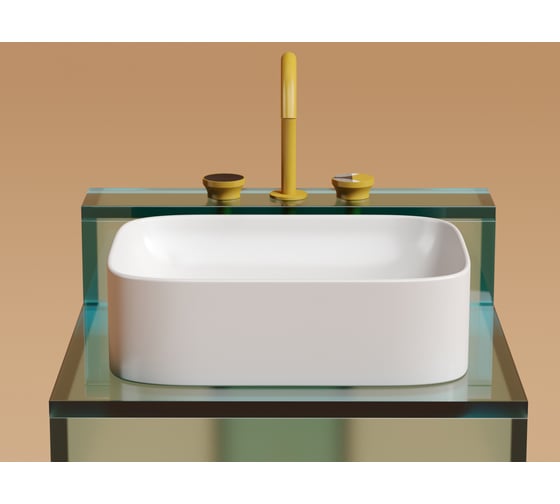 Изображение товара Накладная чаша умывальник Ceramicanova Element прямоугольная (цвет белый матовый) 505_380_150мм CN6052MW