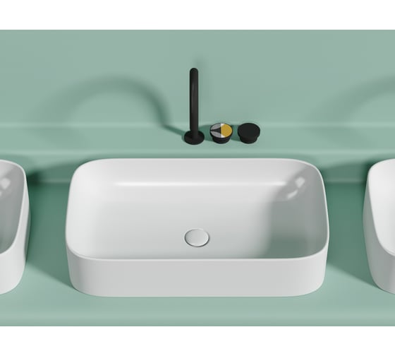 Изображение товара Накладная чаша умывальник Ceramicanova Element прямоугольная (цвет белый матовый) 705_380_150мм CN6054MW