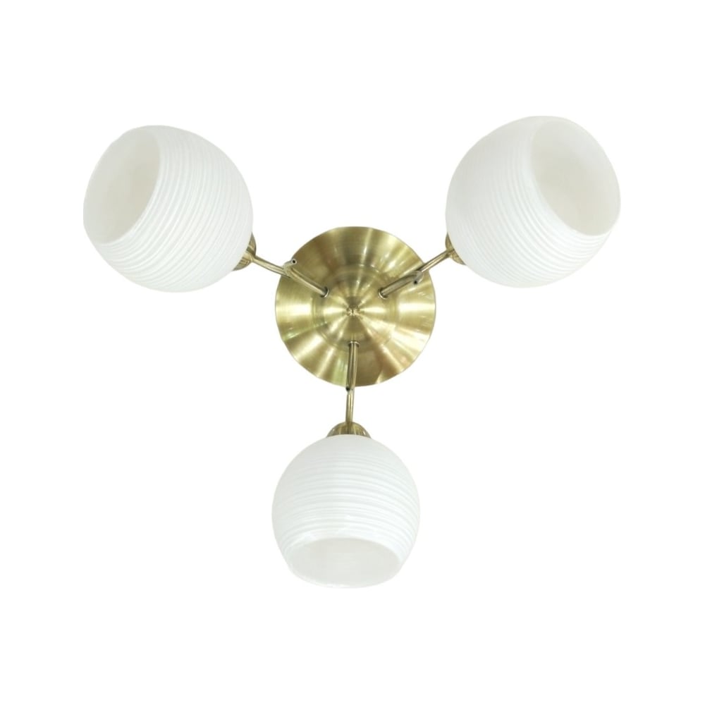 Изображение товара Люстра ЭкономСвет эконом 12162/3AB WT накладная с 3 лампами