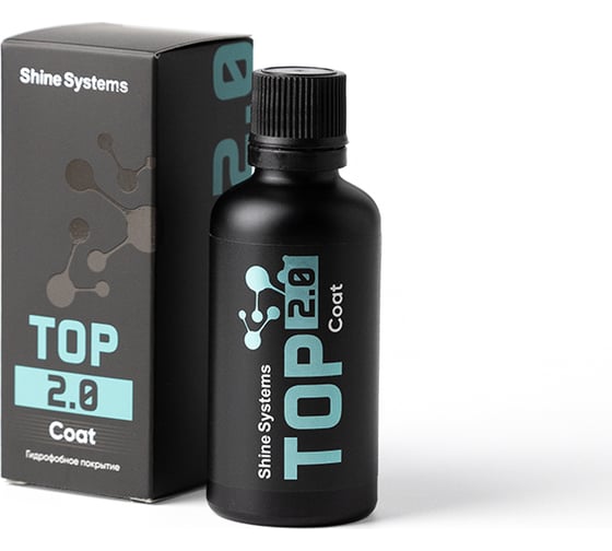 Изображение товара Гидрофобное керамическое покрытие для кузова Shine systems TOP Coat 2.0 Обьем 50 мл SS407