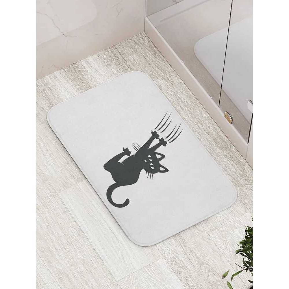 Изображение товара Противоскользящий коврик для ванной комнаты JoyArty Шкодный кот 52x77 см