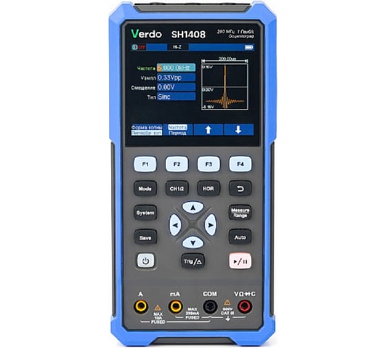 Изображение товара Осциллограф-мультиметр VERDO SH1408 200 МГц, 2 канала, генератор SH140800