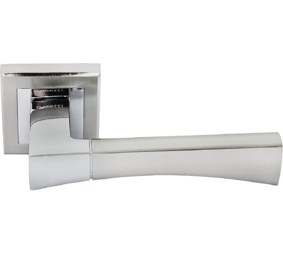 Изображение товара Дверная ручка RUCETTI RAP 12-S SN/CP, цвет-бел. никель/хром 9010409