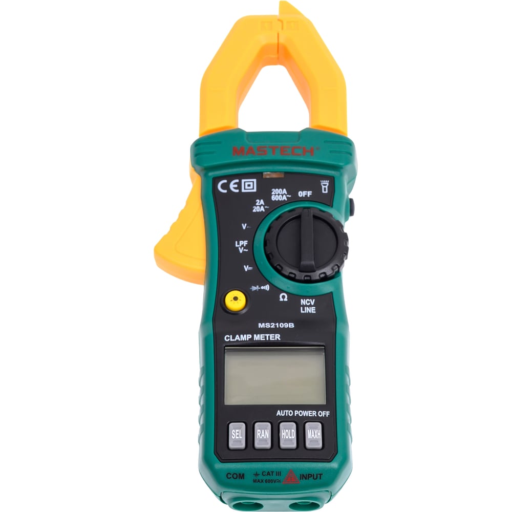 Изображение товара Мастех MS2109B Токоизмерительные цифровые клещи, до 600А переменного тока